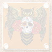 砂糖スカルバラフクロウ ガラスコースター (裏面)