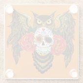 砂糖スカルバラフクロウ ガラスコースター (裏面)