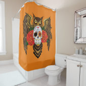 砂糖スカルバラフクロウ シャワーカーテン (インサイチュ)