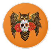 砂糖スカルバラフクロウ セラミックノブ (正面)