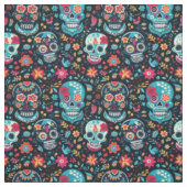 砂糖スカルパターン – シームレスシンコデマヨ ファブリック (見本)