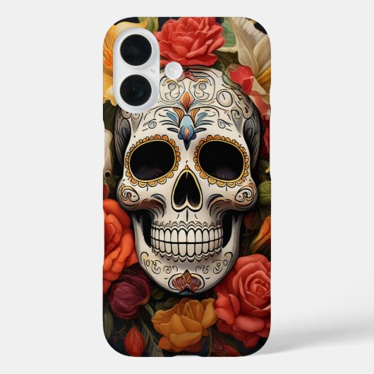 砂糖スカルフローラiPhone / iPadケース Case-Mate iPhoneケース (裏面)