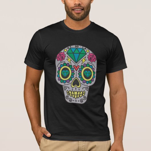 砂糖スカルブラックTシャツ Tシャツ (正面)
