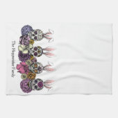 砂糖スカルブンニースゴシックイースター キッチンタオル (横)