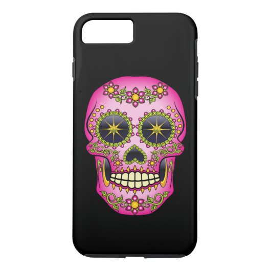 砂糖スカルマゼンタフローラ Case-Mate iPhoneケース (裏面)