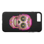 砂糖スカルマゼンタフローラ Case-Mate iPhoneケース (裏面(横))