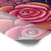 砂糖スカルメイクアップアートの女性 ポスター (角)