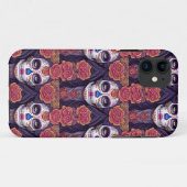 砂糖スカルメイクアップアートの女性 Case-Mate iPhoneケース (裏面(横))