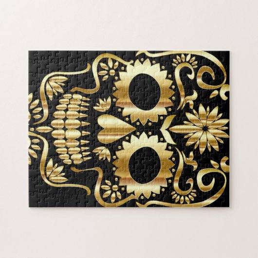 砂糖スカルメキシコの死んだ文化芸術の日 ジグソーパズル (横)