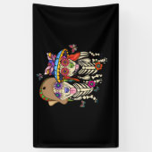 砂糖スカルメキシコダックスフント骨ハロウィーンの日O 横断幕 (縦)