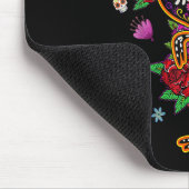 砂糖スカルメキシコフラミンゴ骨ハロウィーンの日 マウスパッド (コーナー)