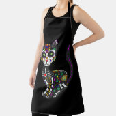 砂糖スカルメキシコ猫ハロウィーンの日 エプロン (インサイチュ)