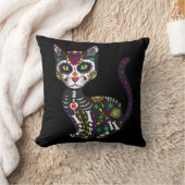 砂糖スカルメキシコ猫ハロウィーンの日 クッション (ブランケット)
