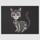 砂糖スカルメキシコ猫ハロウィーンの日 薄葉紙 (正面)