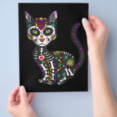 砂糖スカルメキシコ猫ハロウィーンの死の日 チラシ (手)