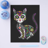 砂糖スカルメキシコ猫ハロウィーンの死の日 チラシ (シングル)