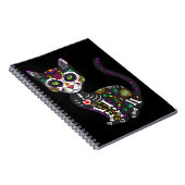 砂糖スカルメキシコ猫ハロウィーンの死の日 ノートブック (右側)