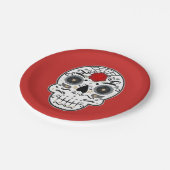 砂糖スカルメキシスペインのコ骨格パーティー ペーパープレート (アングル)