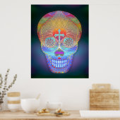 砂糖スカルレインボーデイ・オブ・ザ・デッド ポスター (キッチン)