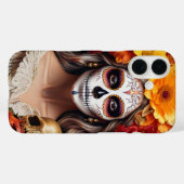 砂糖スカルレディiPhone / iPadケース Case-Mate iPhoneケース (裏面 (横))