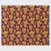 砂糖スカル包装紙 ラッピングペーパー (フラット)