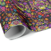 砂糖スカル包装紙 ラッピングペーパー (ロールコーナー)