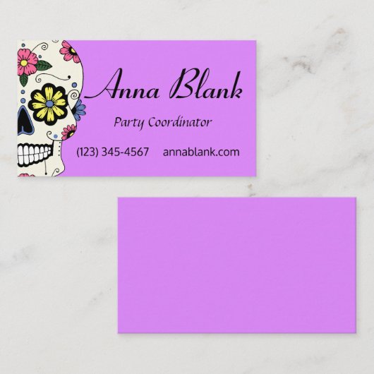 砂糖スカル名刺パーティー調整官 名刺 (正面/裏面)