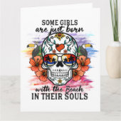 砂糖スカル女の生まれ子はビーチT-Sとだけ カード (正面)