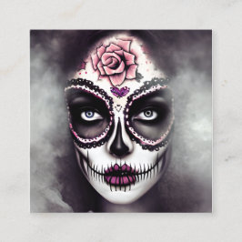 砂糖スカル女性ダークグランジゴシックSteampunk Smo スクエア名刺