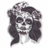 砂糖スカル女 シール (正面)