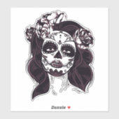 砂糖スカル女 シール (シート)