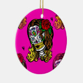 砂糖スカル女 セラミックオーナメント (右)