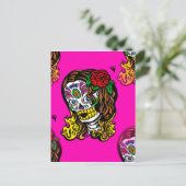 砂糖スカル女 ポストカード (スタンド正面)