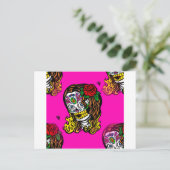 砂糖スカル女 ポストカード (スタンド正面)