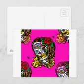 砂糖スカル女 ポストカード (正面/裏面)