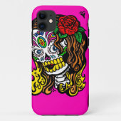 砂糖スカル女 Case-Mate iPhoneケース (裏面)