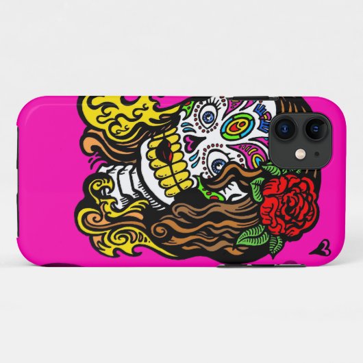 砂糖スカル女 Case-Mate iPhoneケース (裏面(横))