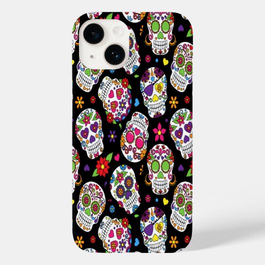 砂糖スカル恐ろしいと血を巻く威嚇 Case-Mate iPhoneケース (裏面)