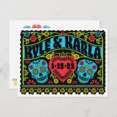 砂糖スカル日付はがき保存 案内ポストカード (正面/裏面)