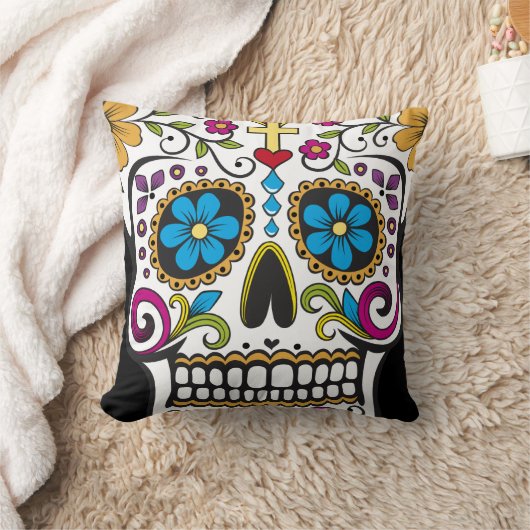 砂糖スカル枕 クッション (ブランケット)