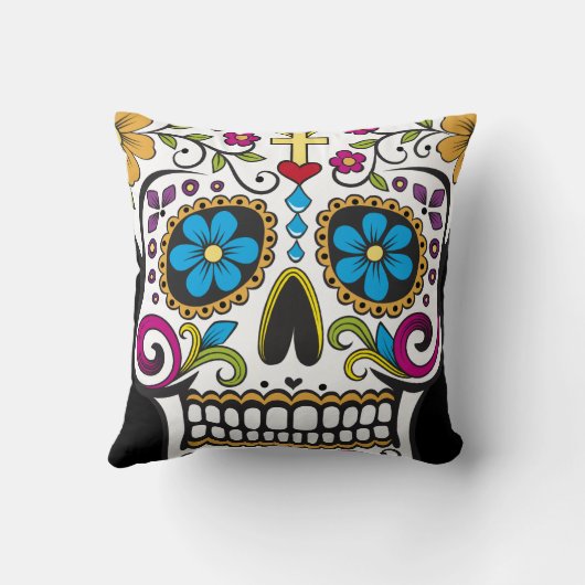 砂糖スカル枕 クッション (裏面)