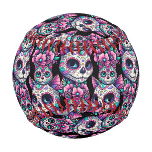 砂糖スカル猫パターン 野球ボール