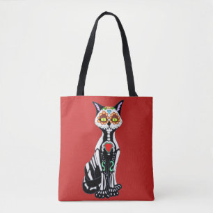 砂糖スカル猫 トートバッグ