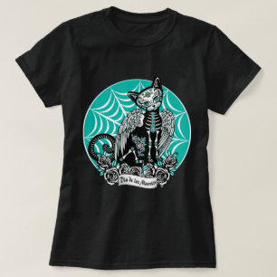 砂糖スカル猫 Tシャツ