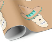 砂糖スカル着用ソンブレロラッピング紙 ラッピングペーパー (ロールコーナー)