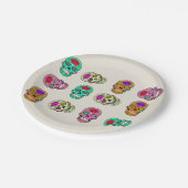 砂糖スカル紙プレート ペーパープレート (アングル)