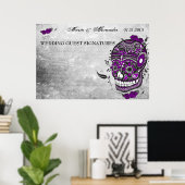 砂糖スカル結婚のゲストシグネチャーポスター ポスター (ホームオフィス)