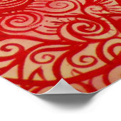 砂糖スカル花の日の死んだポスターアート ポスター (角)