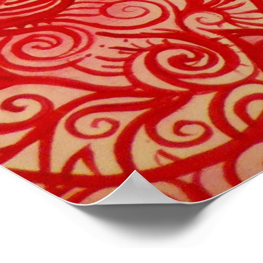 砂糖スカル花の日の死んだポスターアート ポスター (角)