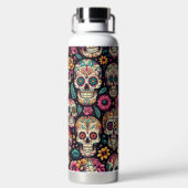 砂糖スカル花 ウォーターボトル (背面)